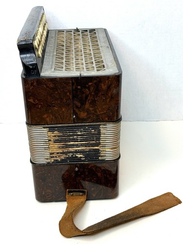 Antiker Hohner Knopfkasten Akkordeon Melodeon Musikinstrument Blasebalg selten " - Bild 4 von 19