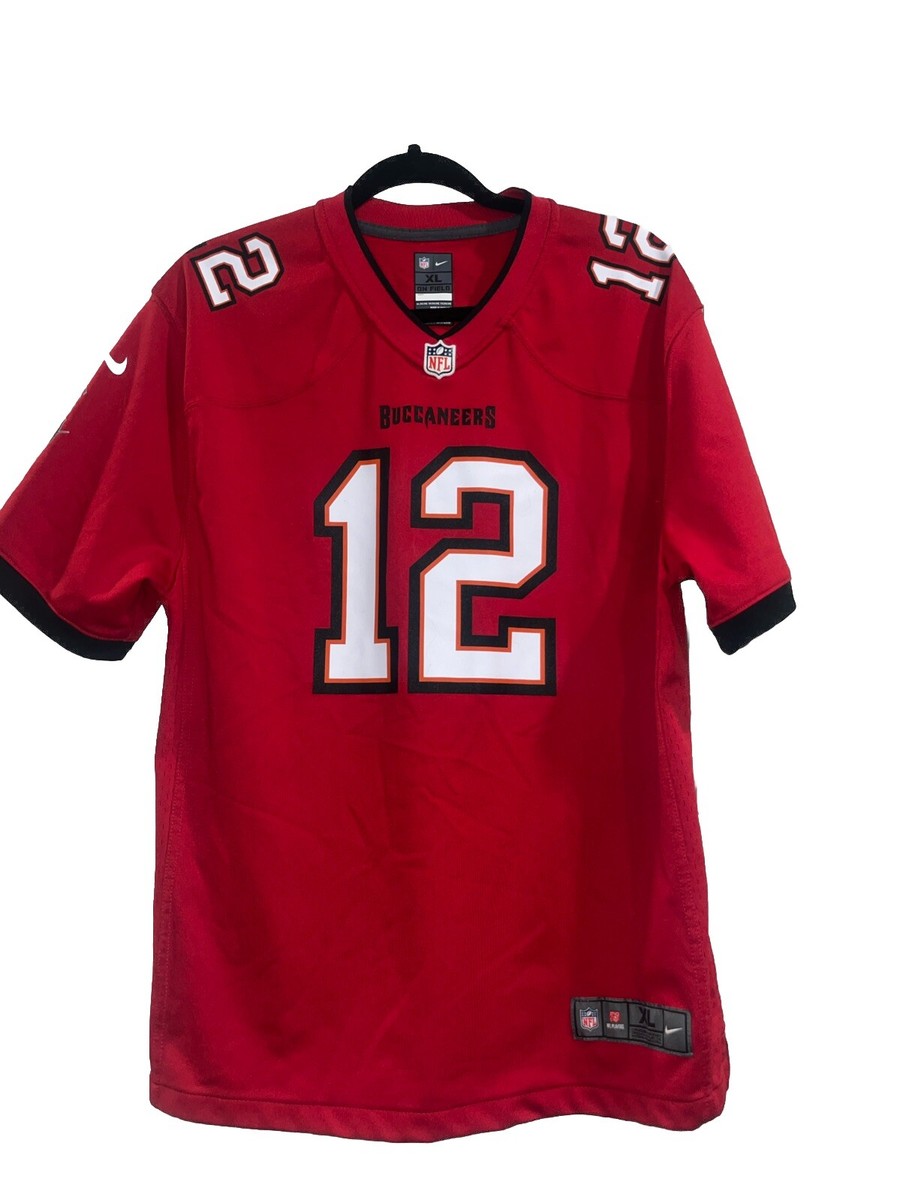 NFL Nike Tampa Bay Buccaneers #12 Tom Brady Jersey Red Youth XL Sz