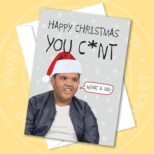 HANDMADE HARVEY PRICE MERRY CHRISTMAS Card