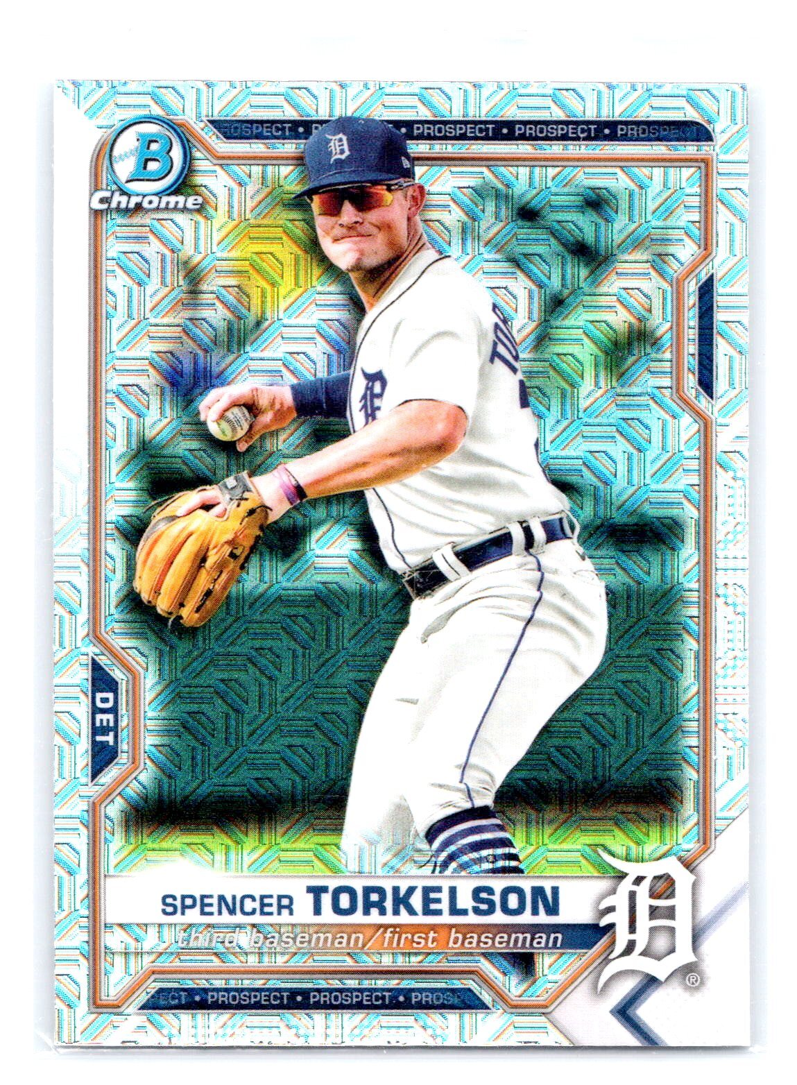 2021 Bowman Chrome #BCP-187 Spencer Torkelson Prospects Mojo Refractor Tigers