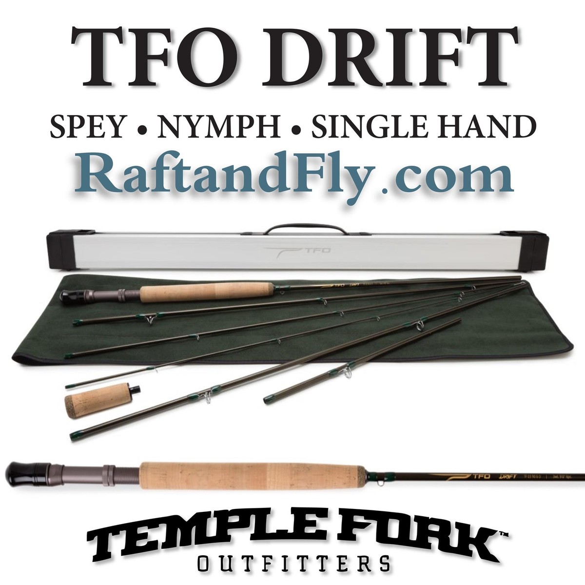 TFO Drift 3wt Fly Rod Trout Spey/ Nymph/ Single Lifetime Warr