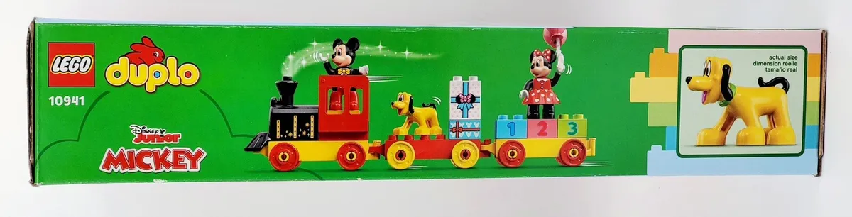 LEGO DUPLO Disney Mickey & Minnie Birthday Train 10941, Building Toys for  Toddlers with Number Bricks, Cake and Balloons, 2 Year Old Girls & Boys