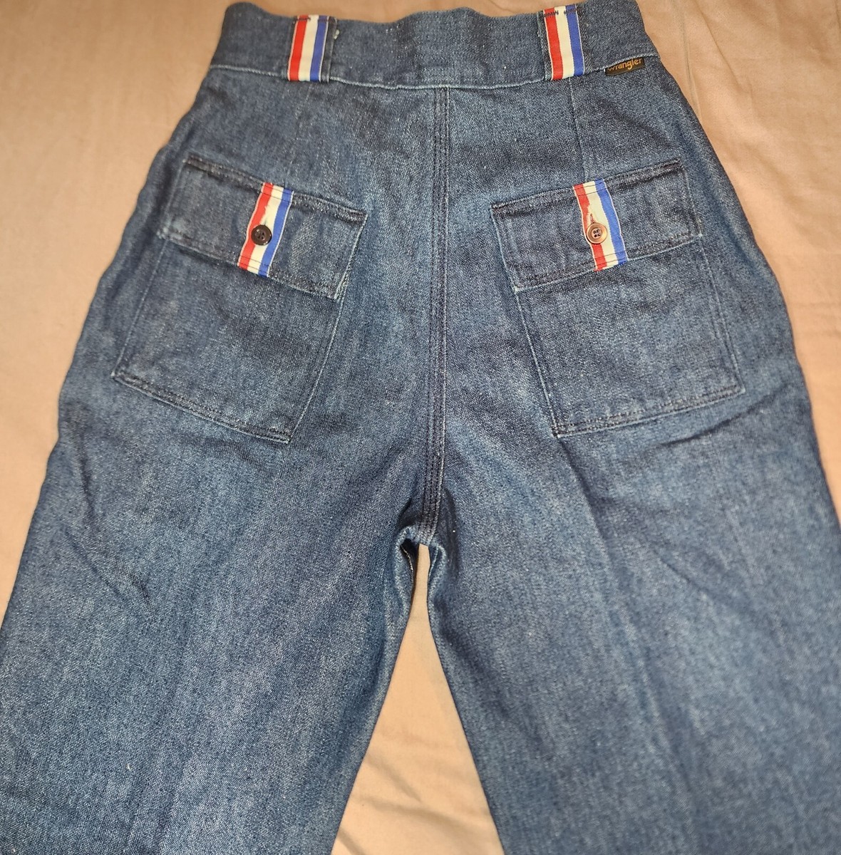 RARE 1970s Wrangler Misses Red White & Blue Wide Leg Flare RARE 1970s Wrangler Misses Red White & Blue Wide Leg Flare