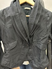 LA REDOUTE  Bande Originale BLACK JACKET WITH BIG COLLAR size UK 8 