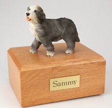 Bearded Collie Pet Funeral Cremation Urn Avail in 3 Different Colors  4 Sizes