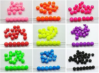 10mm bright colorful beads for jewelry making Neon matte round beads Kid bead for bracelet making Jewelry supplies Jewelry findings