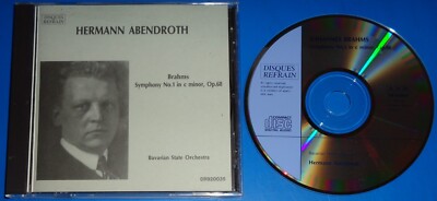 Abendroth/Bavarian State Orchestra BRAHMS Symphony No.1 (1956) Disues Refrain CD