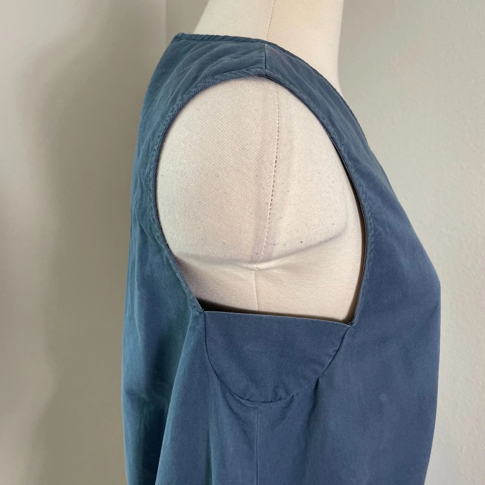 Abito donna Kate Spade Saturday blu medio vita bassa misto cotone lino