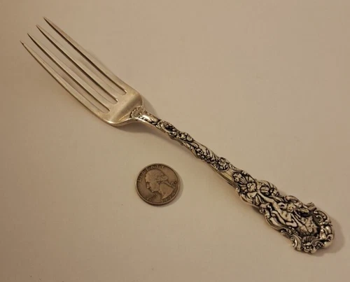 Versailles by Gorham Sterling Silver 7 3/4" Dinner Fork Figural ANTIQUE Nice!!