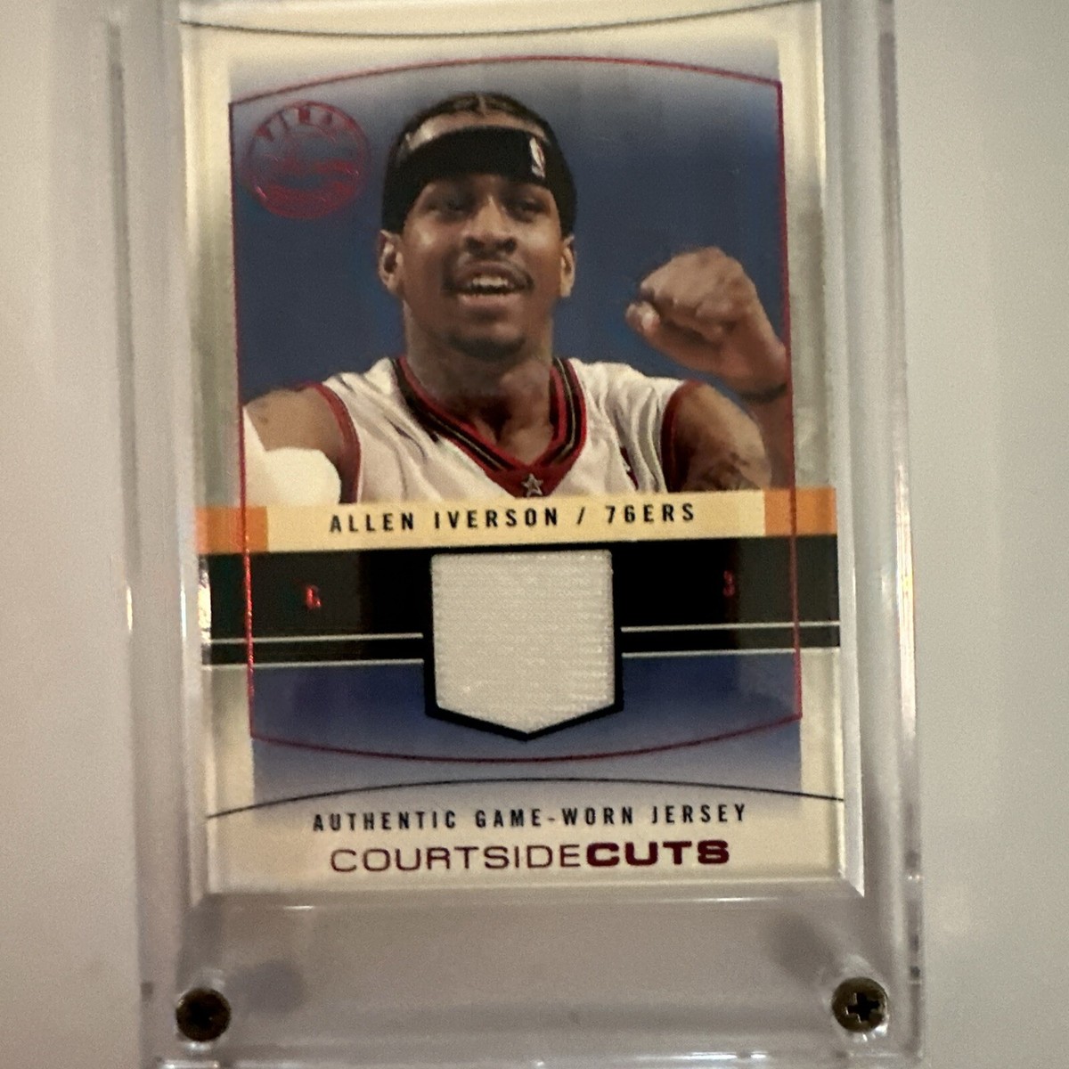 その他 ALLEN IVERSON  FLAIR FINAL EDITION 2003-04 Flair Final Edition Courtside Cuts Game Worn Jersey
