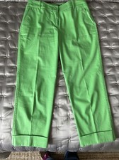 Talbots Cotton Crop Green Pants Size 4 Petite