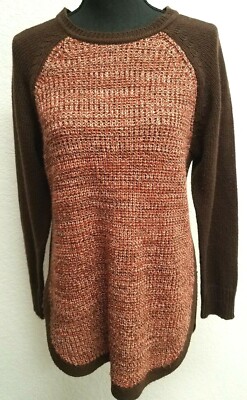 Jason Maxwell Sweater (M) Brown with Darker Sleeves and Sides. Tapered Bottom. 