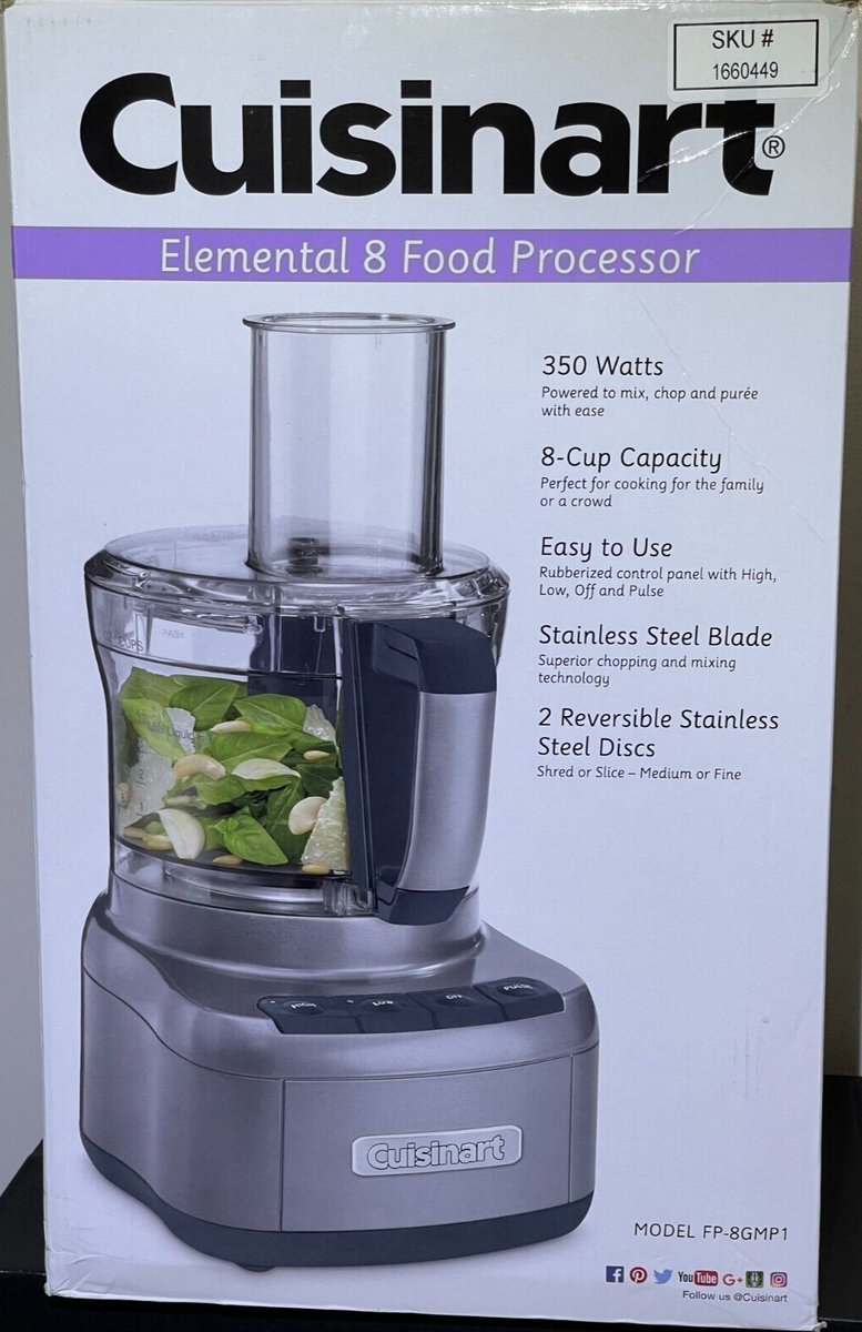 Cuisinart Elemental 8 Cup Food Processor FP-8GMP1 Feed Tube