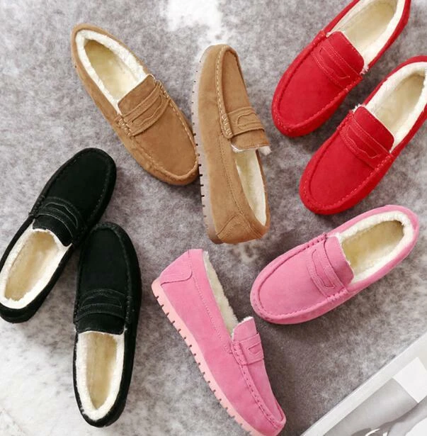 Fleece lined best sale loafers