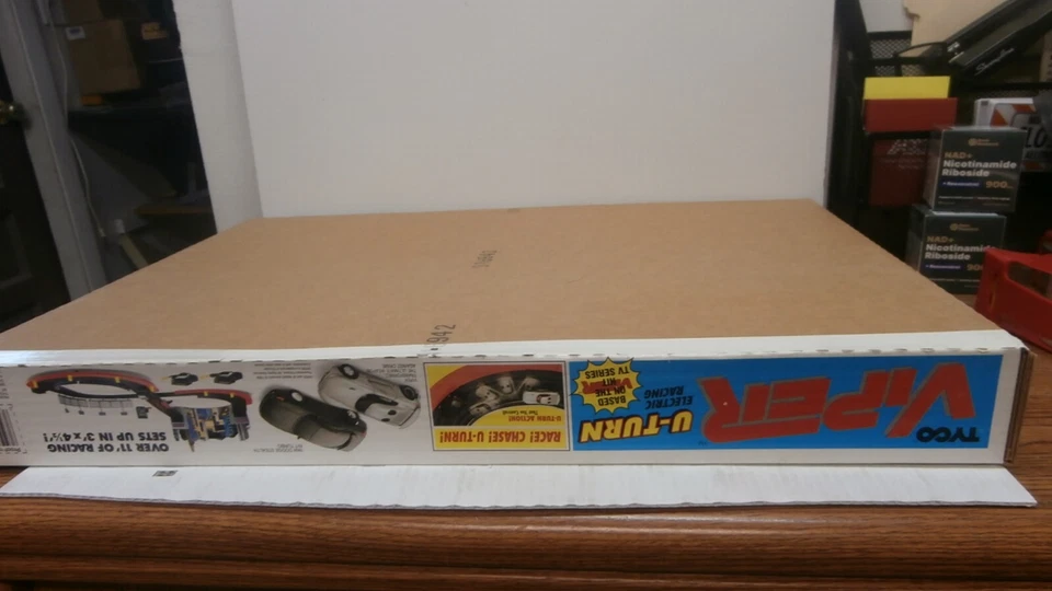 Juego de coches ranura eléctricos Tyco Viper U-Turn 1994 vintage nuevo en caja sellada Foto 3 de 4