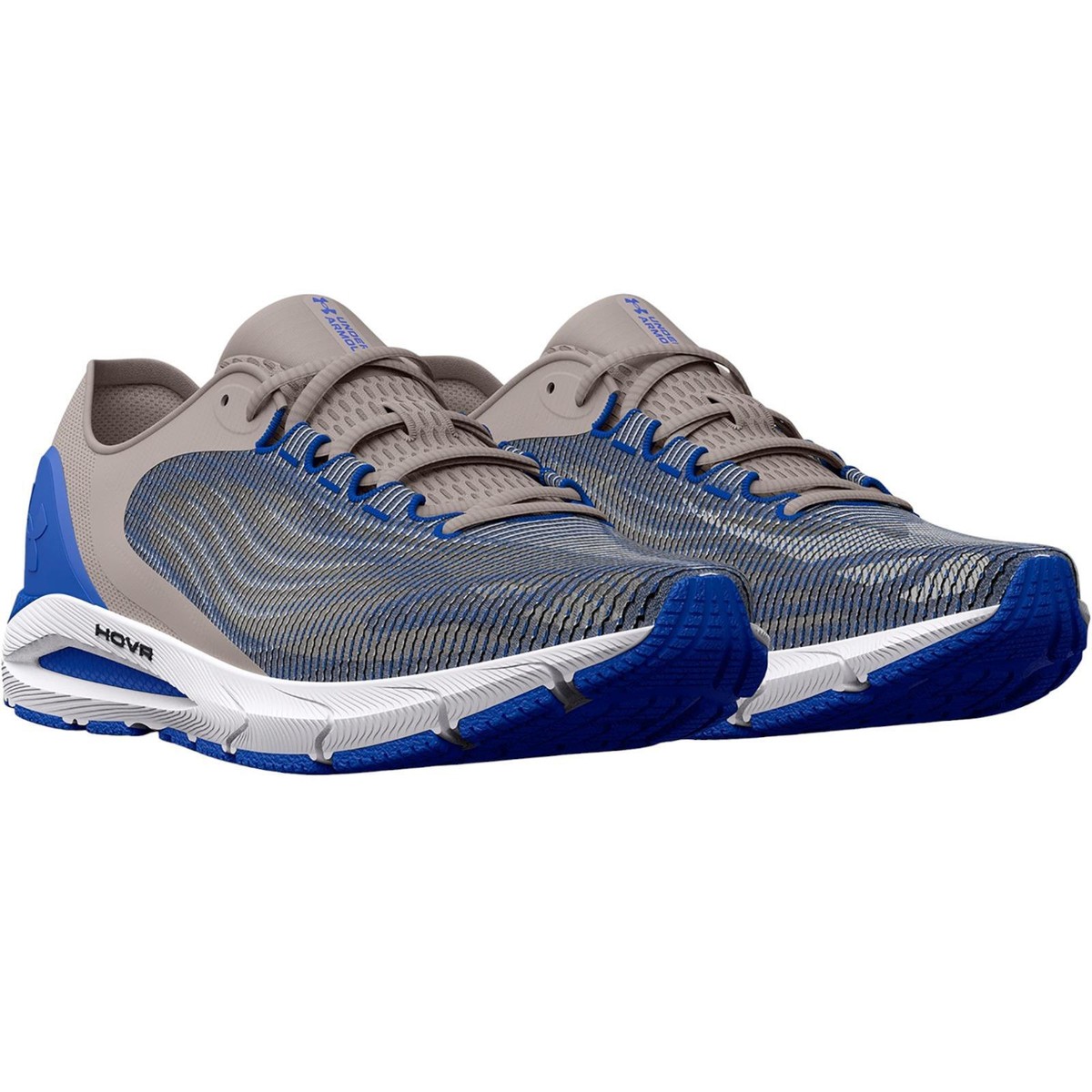 UNDER ARMOUR HOVR SONIC BREEZE TRAINERS SHOES GREY BLUE GYM