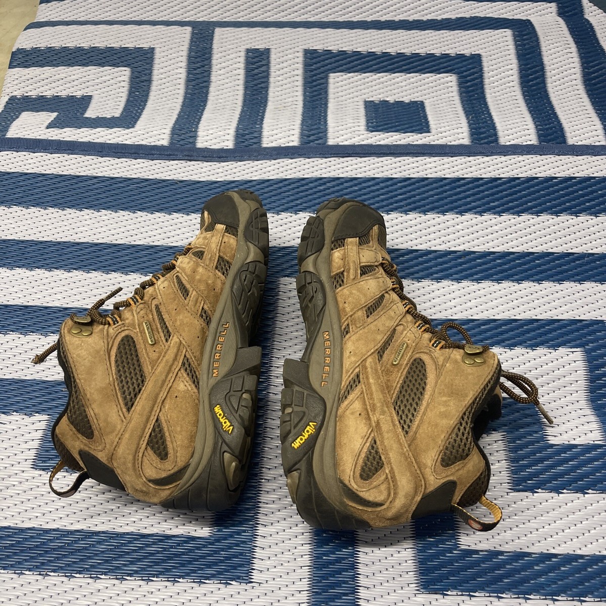 Merrell Moab 2 Mid Waterproof Hiking Boots Mens 12W Brown Suede Vibram J06051W Merrell J06051W Moab 2 Mid Waterproof Hiking Boots Vibram  main image 4