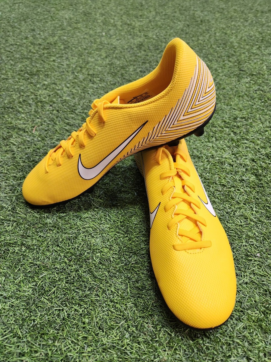 Nike Vapor 12 Club NJR Neymar Fg Men's Soccer Shoes Yellow-White