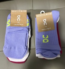 BNWT SIX 6 PAIR SOCKS LOT ON CLOUD 3 PACK CREW 3 PACK QUARTER US SIZE SMALL