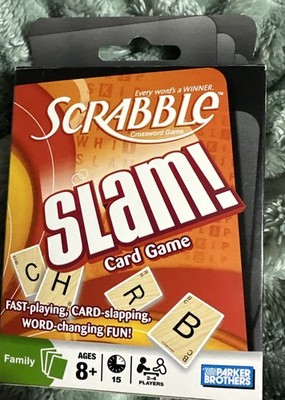2008 Hasbro Parker Bris Scrabble Slam! Card Game-Opened, Never Played.