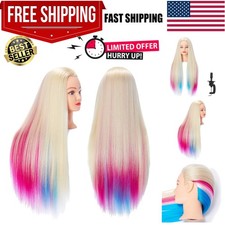 26"-28" Mannequin Head for Hair Styling Training - Manikin Cosmetology Doll W...