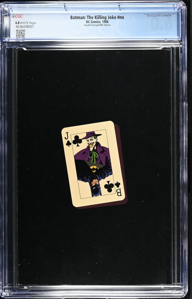 Batman The Killing Joke CGC 6.0 WP 4th Fourth Printing BOMC RARE Book Month Club - Image 2 of 2