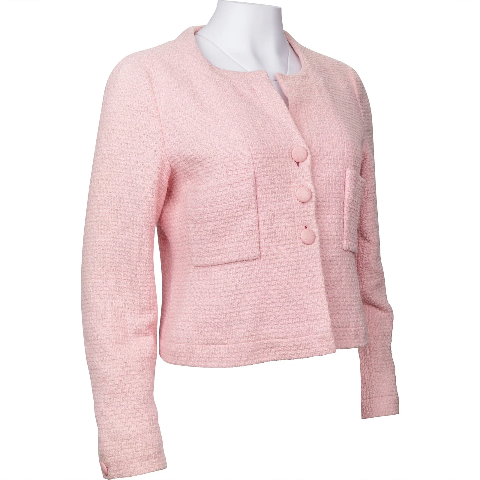 Chanel Pink Tweed Costume Jacket (DE38 FR40) Giacca Coco CC