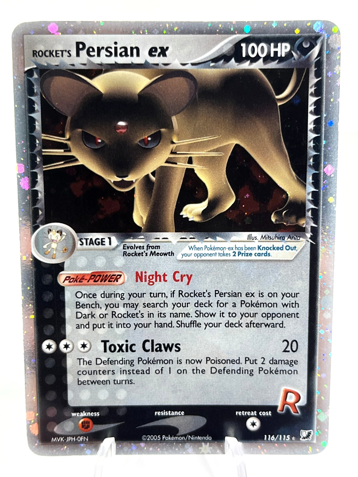 Rocket's Persian EX 116/115 - Unseen Forces - Secret Rare - Pokemon - VLP