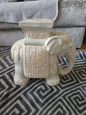 Vintage Elephant Ceramic Plant Stand