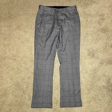 Marc Darcy Harry Trousers Men W30 L29 Blue Check Tweed Smart Winter Slim Fit