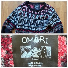 Suéter Omocat Omori 100% Acrílico Feo Navidad Talla Mediana USADO Hecho en China