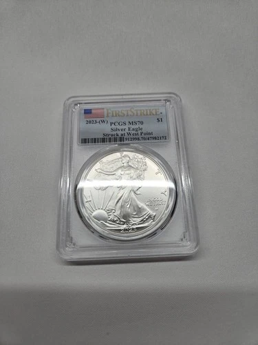 2023 W American SILVER EAGLE FS First Strike Flag PCGS MS70