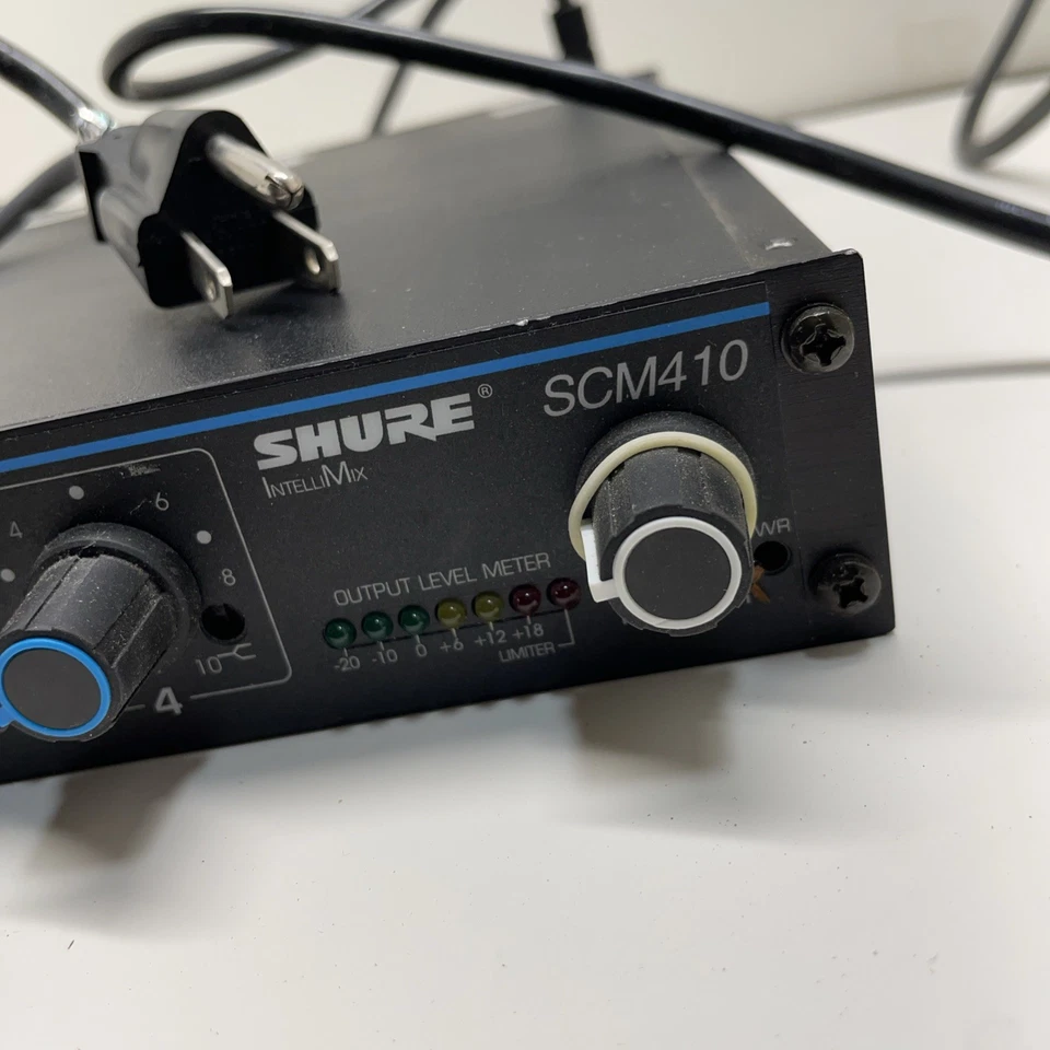 Shure SCM410 4-Channel Auto Microphone Mixer w/ power cord - Image 2 of 4