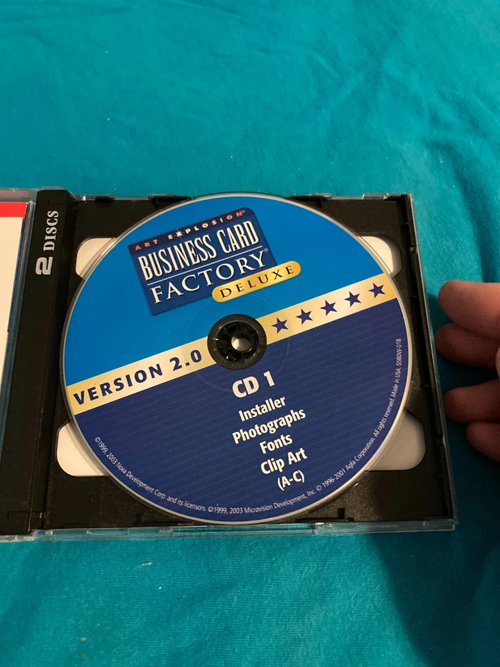 Business Card Factory Deluxe - Art Explosion (PC, 1999, 2003, 2-Disc Set) - Image 4 of 4