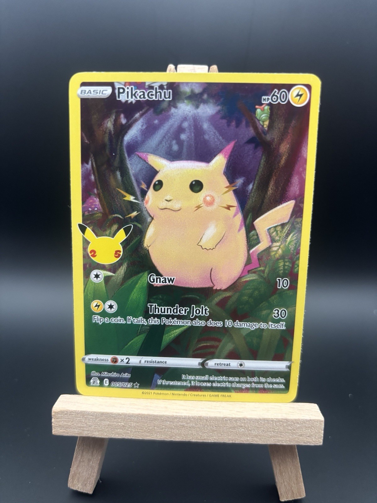 2021 Pokemon Celebrations Pikachu Holo Card #005/025 Near Mint Condition