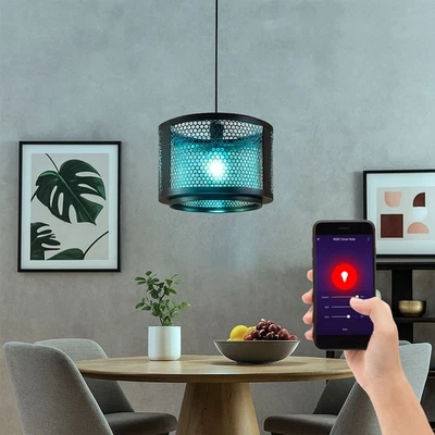Hängelampe Pendelleuchte Küchenlampe Smart LED Tageslicht dimmbar Gitter H 150cm - Bild 1 von 4
