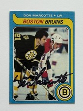 Don Marcotte Boston Bruins Autographed 1979-80 Topps Hockey NHL Card #99 COA