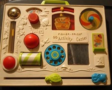 Fisher Price Crib Busy Box Activity Center Great Condition 1970s Vintage Toy 
