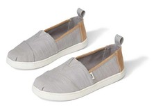 TOMS Alpargata Slip On Youth Girls Casual Shoes 10016437 Drizzle Grey Size 12C