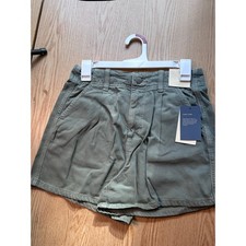 New Women s Universal Thread Pleated Shorts High Rise Cotton Lyocell Size 4