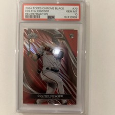 2024 Topps Chrome Black #70 Colton Cowser Rookie RED Refractor PSA 10! Orioles 