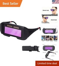 Comfort Fit Welding Goggles - Solar Powered with Adjustable Shades for All Users