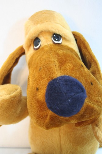 Peluche Principessa Giocattolo Morbido Marrone Marrone Tan Bloodhound Cane Occhi Tristi Vintage - Foto 4 di 5