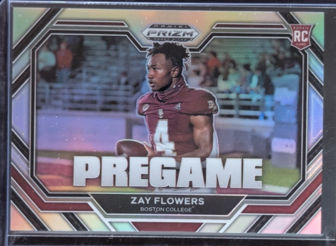2023 Panini Prizm Draft Picks ROOKIE PREGAME  Zay Flowers SSP Case Hit Boston