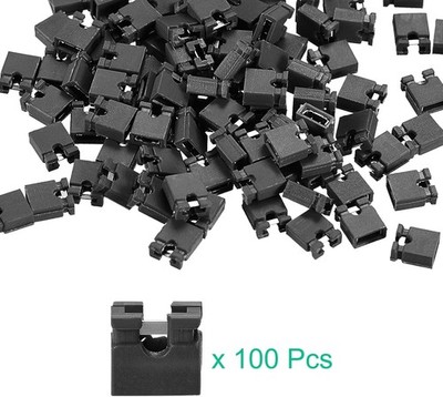 100PCS Mini Micro Jumper 2.54mm Standard Circuit Board Shunts Short Jumper Cap