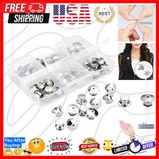 40 Pieces Metal Pin Backs Locking Pin Keepers Locking Clasp with Storage Case