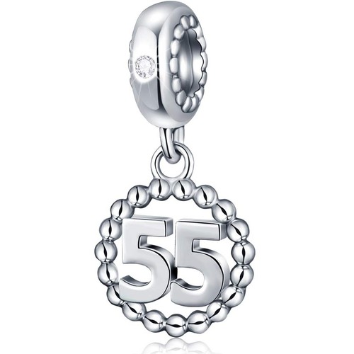55 Zahlen Charms, S925 Sterling Silber Anhänger Charm passt Bettelarmband - Bild 1 von 2