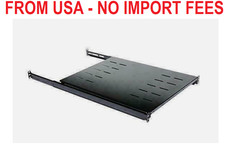 Raising Electronics 19" 1U 4 Post Sliding Fixed Rack Server Shelf