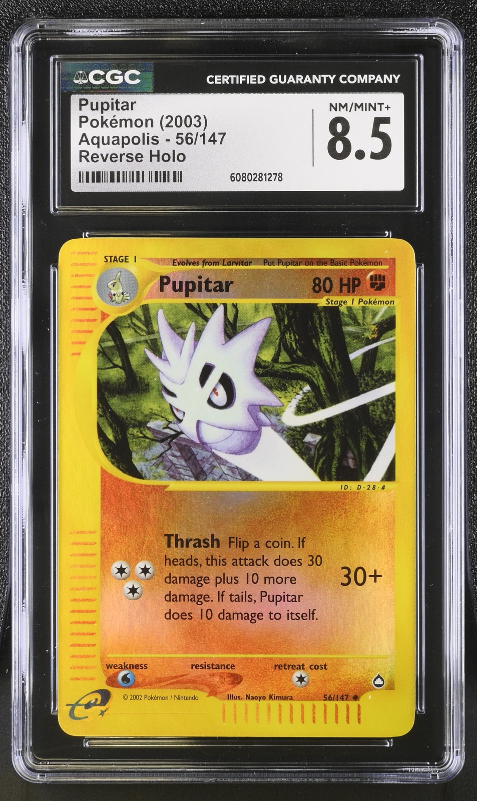 Pupitar Reverse Holo Aquapolis 56/147 CGC 8.5