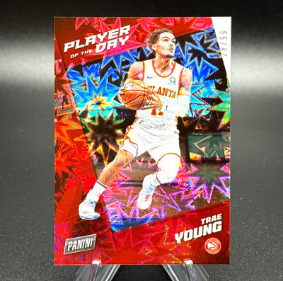 Trae Young 2021-22 Panini Player of the Day KABOOM! #2 Atlanta Hawks #'d /99 SSP